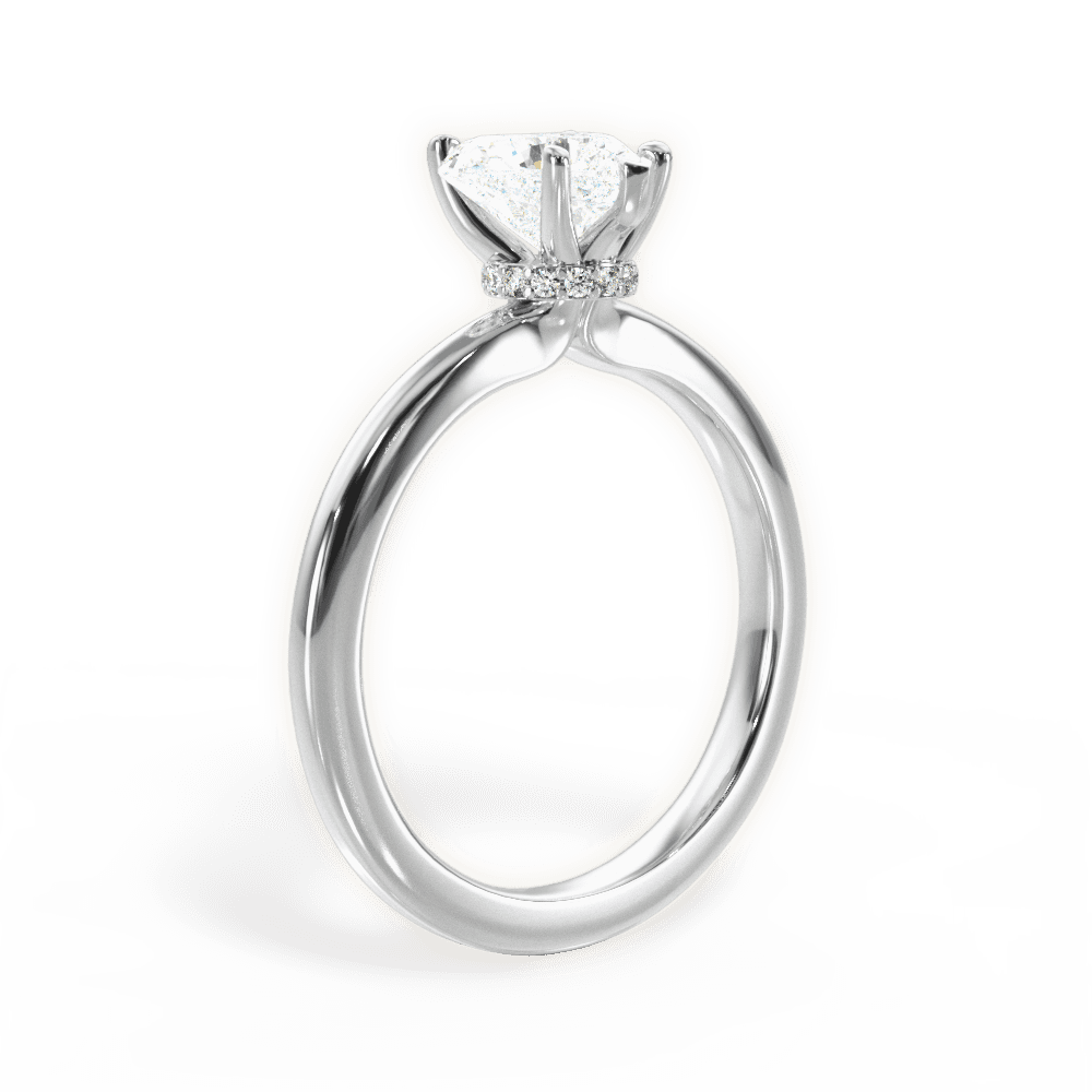 Cara Heart Cut Lab Grown Diamond Platinum Engagement Ring - View 2