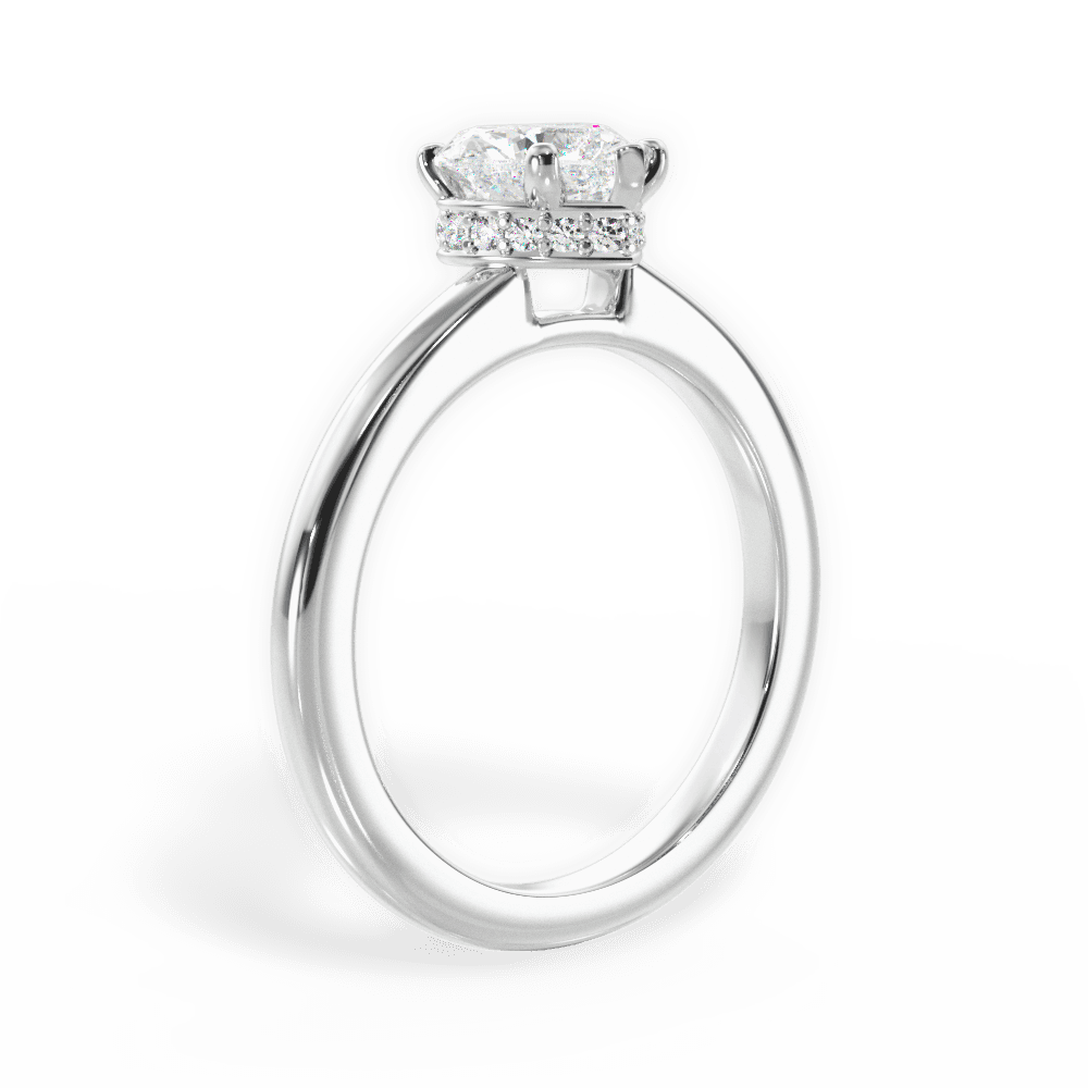 Brianna Heart Cut Lab Grown Diamond 14Kt White Gold Engagement Ring - View 4