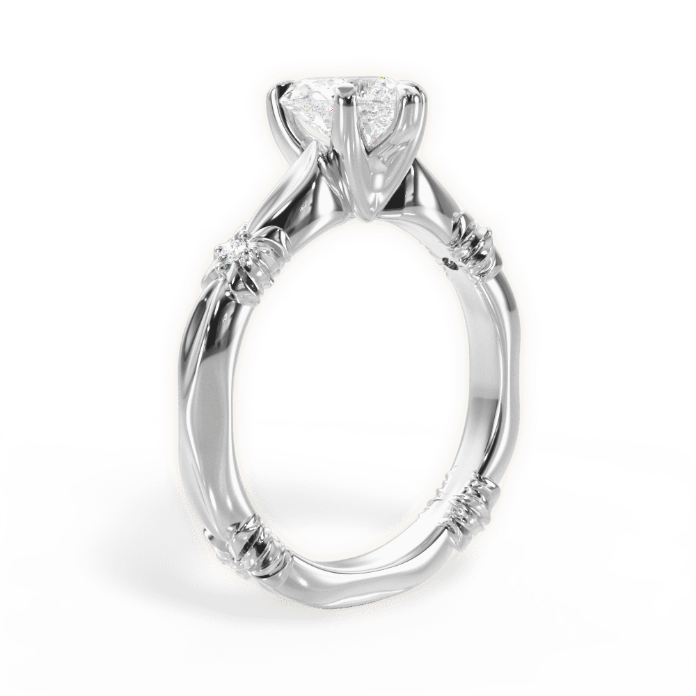 Claire Heart Cut Lab Grown Diamond 18Kt White Gold Engagement Ring - View 2