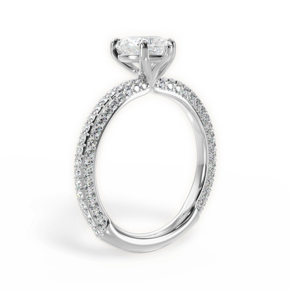 Kristen Heart Cut Lab Grown Diamond 14Kt White Gold Engagement Ring - View 2