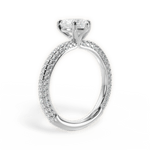 Kristen Heart Cut Lab Grown Diamond 18Kt White Gold Engagement Ring - View 2