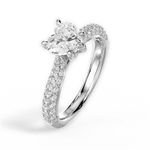 Kira Heart Cut Lab Grown Diamond Platinum Engagement Ring - View 4
