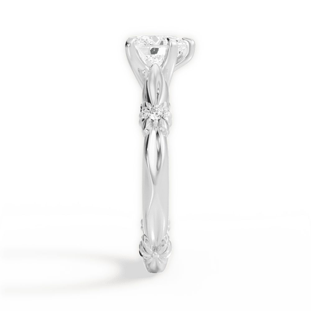 Claire Heart Cut Lab Grown Diamond 18Kt White Gold Engagement Ring - View 3