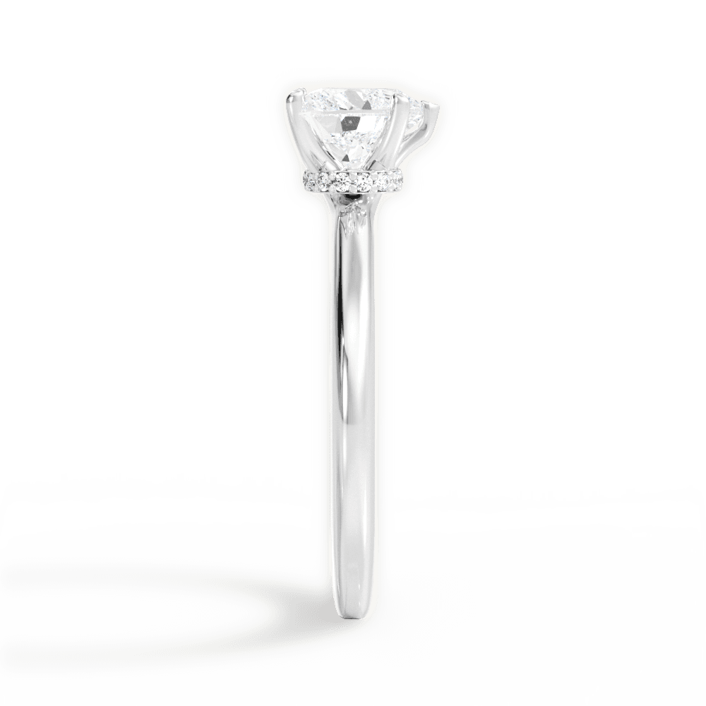Cara Heart Cut Lab Grown Diamond Platinum Engagement Ring - View 3