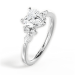 Cynthia Heart Cut Lab Grown Diamond 18Kt White Gold Engagement Ring - View 3