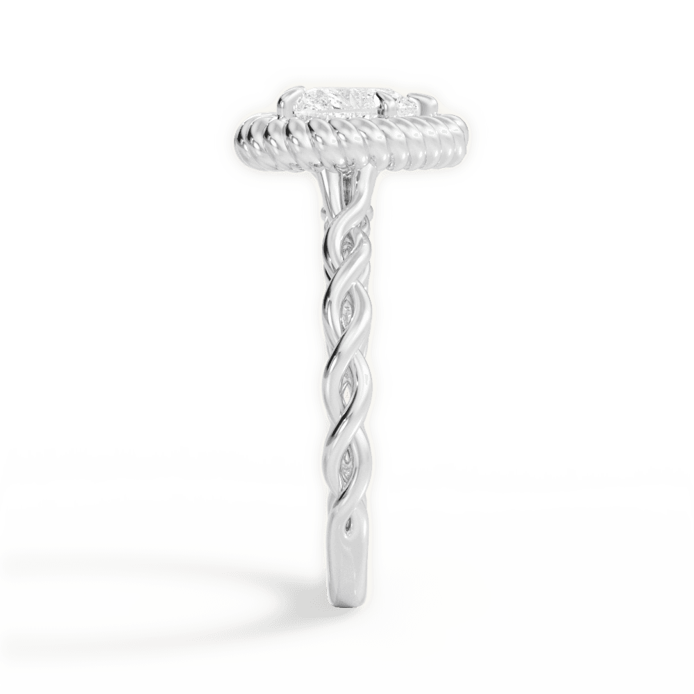 Belinda Heart Cut Lab Grown Diamond 18Kt White Gold Engagement Ring - View 4