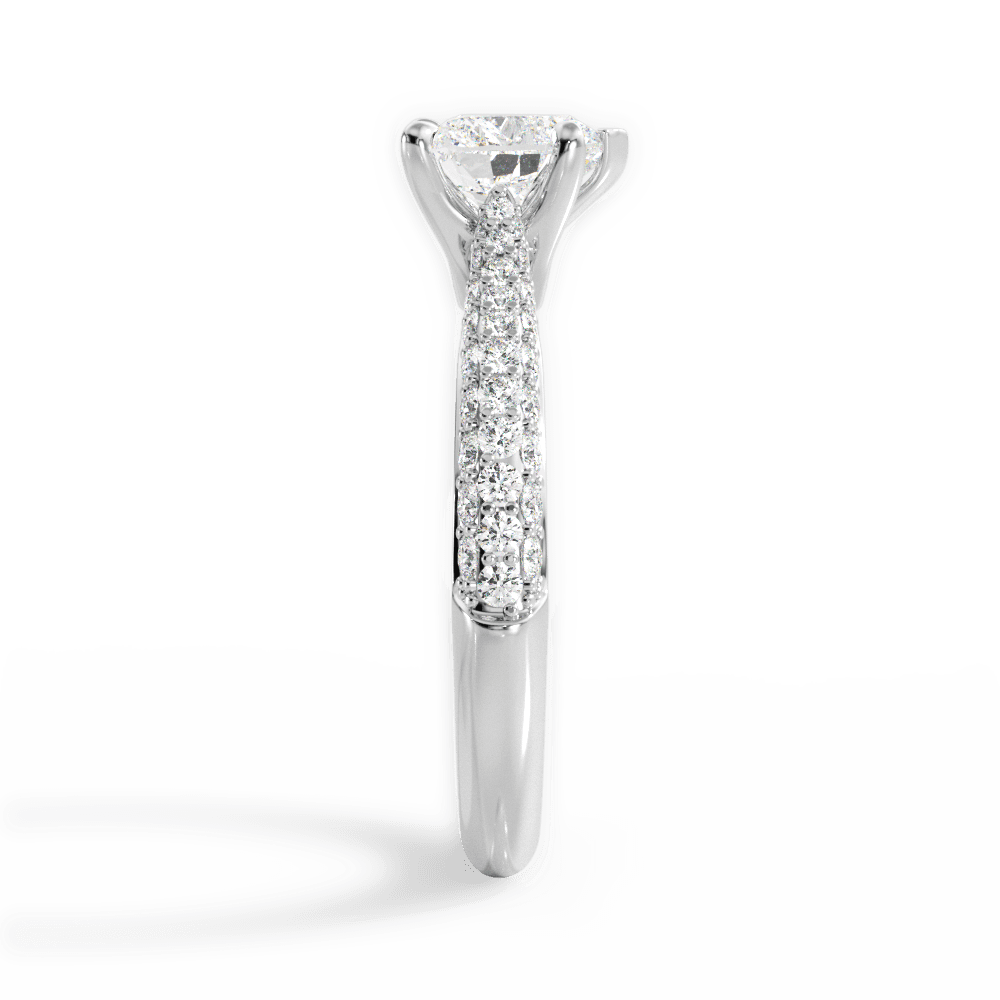 Kira Heart Cut Lab Grown Diamond Platinum Engagement Ring - View 3