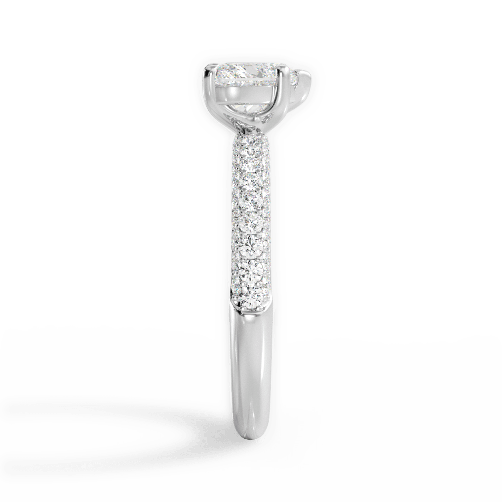 Kylie Heart Cut Lab Grown Diamond 18Kt White Gold Engagement Ring - View 3