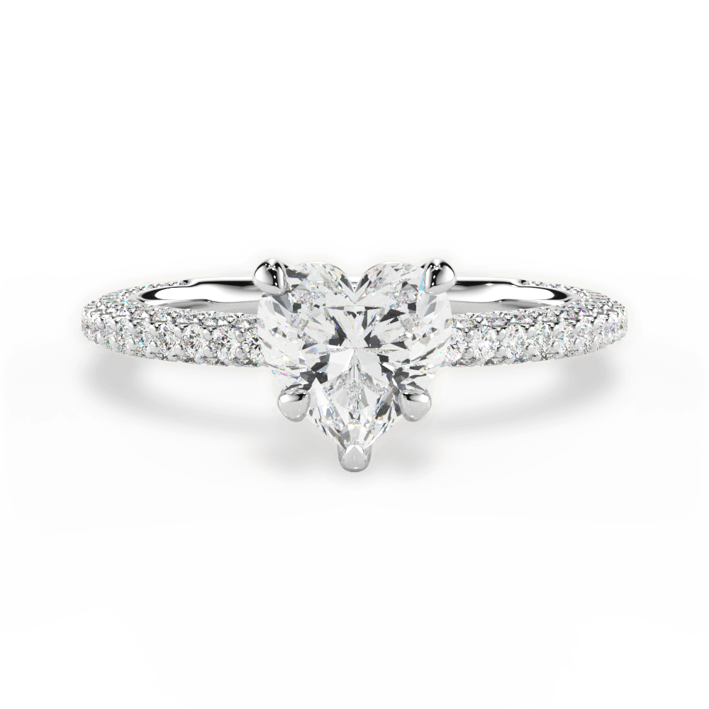 Kristen Heart Cut Lab Grown Diamond 14Kt White Gold Engagement Ring