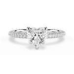 Kristen Heart Cut Lab Grown Diamond 14Kt White Gold Engagement Ring