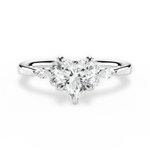 Cynthia Heart Cut Lab Grown Diamond 14Kt White Gold Engagement Ring