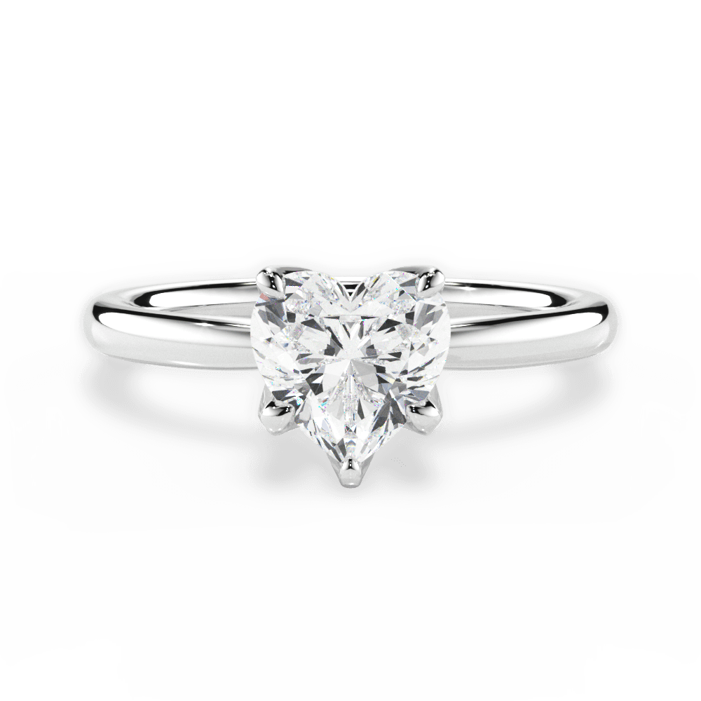 Abigail Heart Cut Lab Grown Diamond 18Kt White Gold Engagement Ring