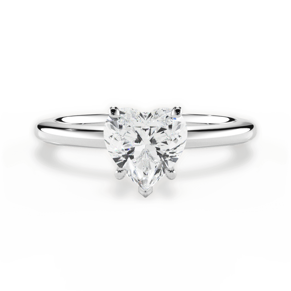 Cara Heart Cut Lab Grown Diamond 18Kt White Gold Engagement Ring