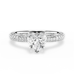 Kira Heart Cut Lab Grown Diamond 18Kt White Gold Engagement Ring