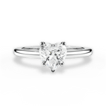 Brianna Heart Cut Lab Grown Diamond 14Kt White Gold Engagement Ring