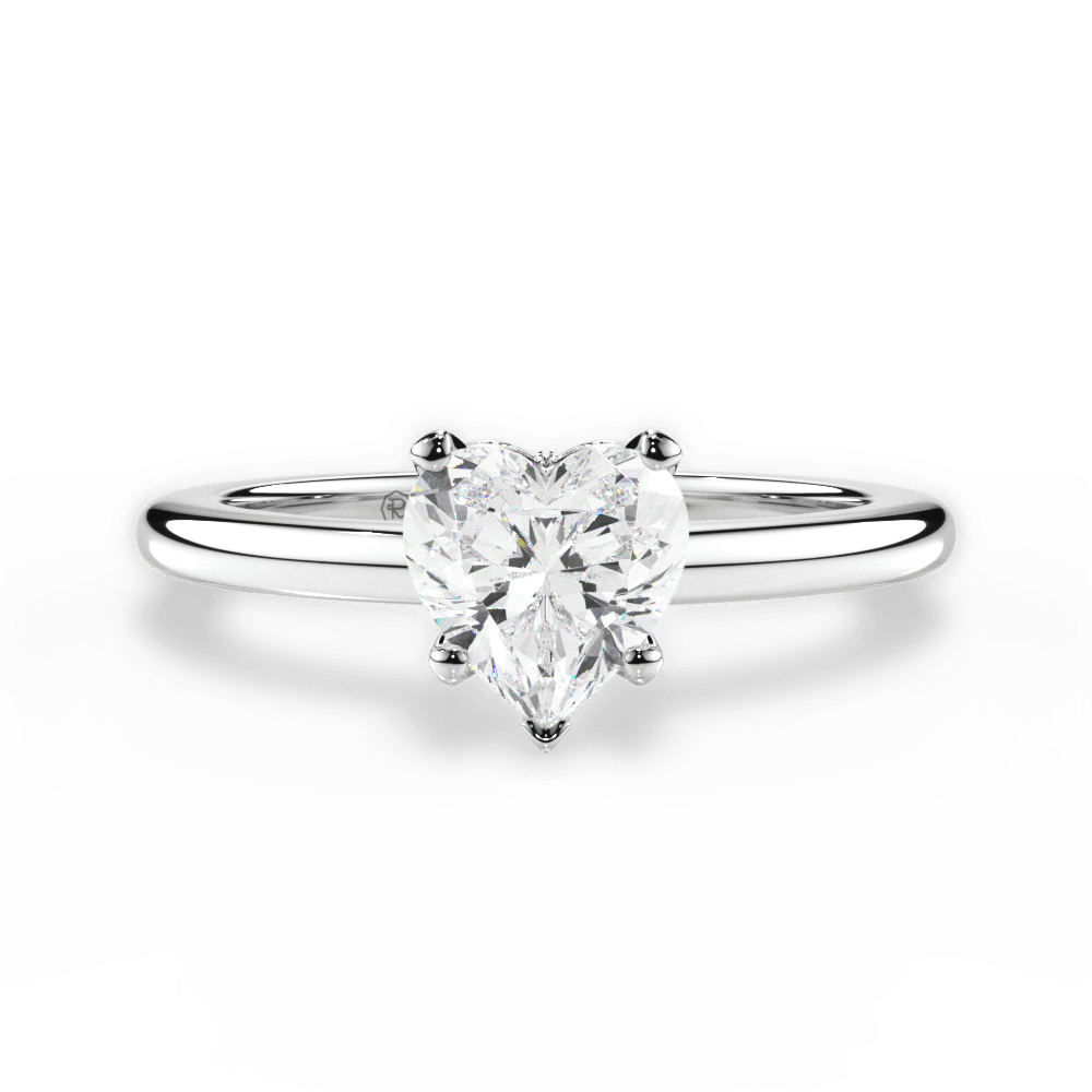 Brianna Heart Cut Lab Grown Diamond 14Kt White Gold Engagement Ring