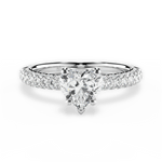 Kylie Heart Cut Lab Grown Diamond Platinum Engagement Ring