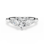 Cecilia Heart Cut Lab Grown Diamond 18Kt White Gold Engagement Ring
