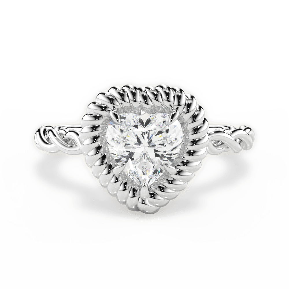 Belinda Heart Cut Lab Grown Diamond 18Kt White Gold Engagement Ring