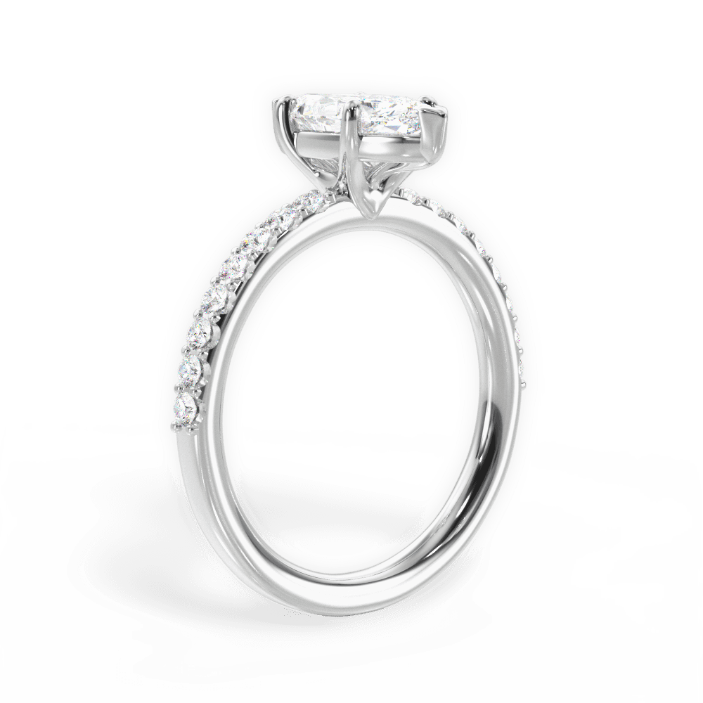 Elsie Marquise Cut Lab Grown Diamond 18Kt White Gold Engagement Ring - View 2