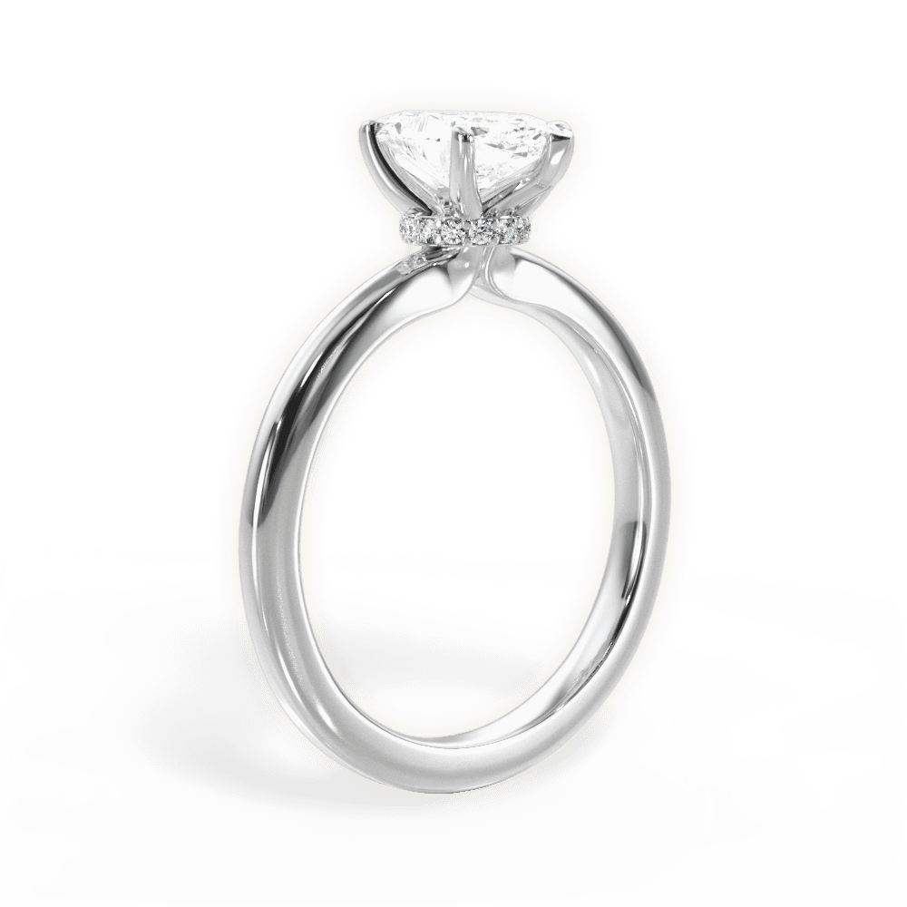 Cara Marquise Cut Lab Grown Diamond 14Kt White Gold Engagement Ring - View 2