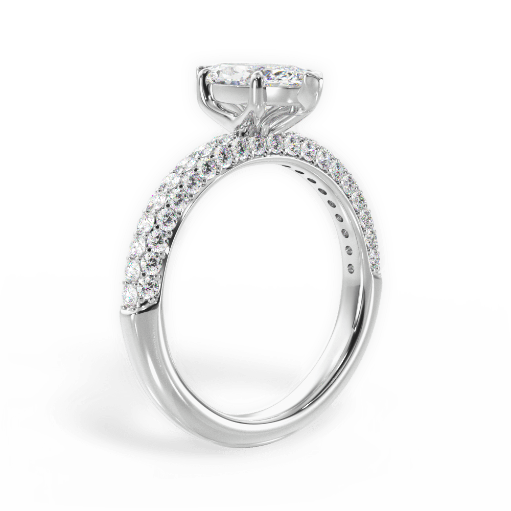Kylie Marquise Cut Lab Grown Diamond Platinum Engagement Ring - View 4