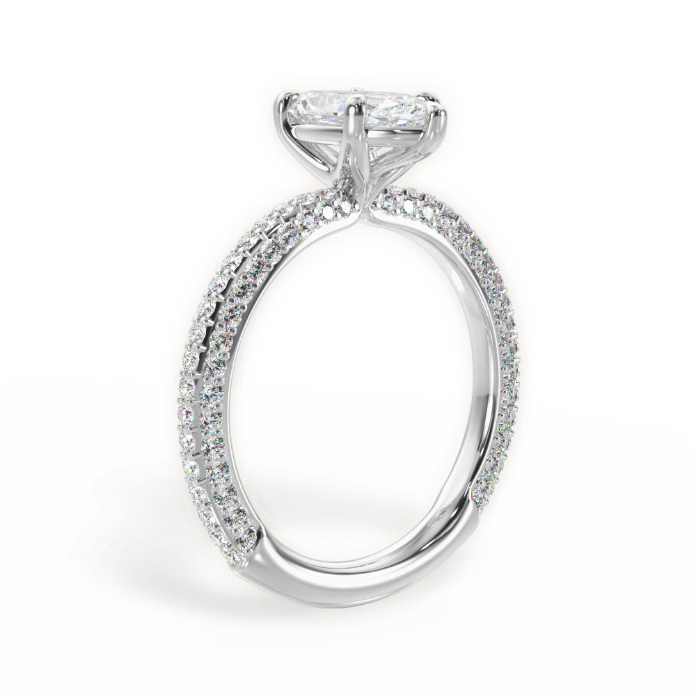 Kristen Marquise Cut Lab Grown Diamond Platinum Engagement Ring - View 4
