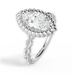 Belinda Marquise Cut Lab Grown Diamond Platinum Engagement Ring - View 3