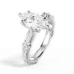 Claire Marquise Cut Lab Grown Diamond 14Kt White Gold Engagement Ring - View 2