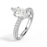 Kylie Marquise Cut Lab Grown Diamond Platinum Engagement Ring - View 3