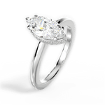 Brianna Marquise Cut Lab Grown Diamond 14Kt White Gold Engagement Ring - View 4