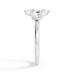 Cara Marquise Cut Lab Grown Diamond 18Kt White Gold Engagement Ring - View 4
