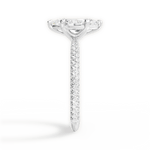 Kristen Marquise Cut Lab Grown Diamond Platinum Engagement Ring - View 2