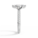 Kylie Marquise Cut Lab Grown Diamond Platinum Engagement Ring - View 2