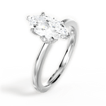 Cara Marquise Cut Lab Grown Diamond 14Kt White Gold Engagement Ring - View 3