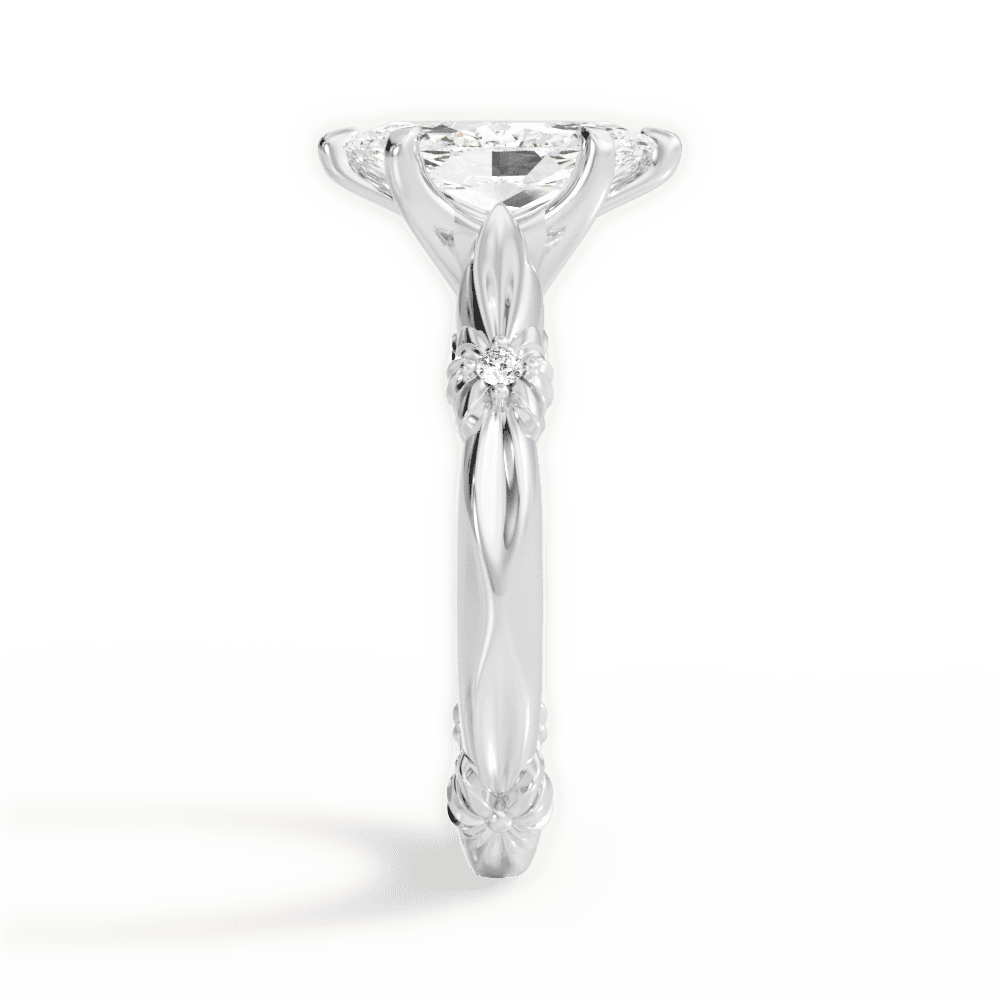 Claire Marquise Cut Lab Grown Diamond 14Kt White Gold Engagement Ring - View 3
