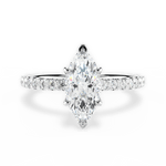 Elsie Marquise Cut Lab Grown Diamond 18Kt White Gold Engagement Ring