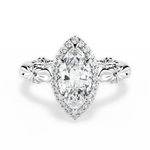 Erica Marquise Cut Lab Grown Diamond Platinum Engagement Ring
