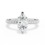 Kylie Marquise Cut Lab Grown Diamond Platinum Engagement Ring
