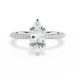 Kristen Marquise Cut Lab Grown Diamond Platinum Engagement Ring