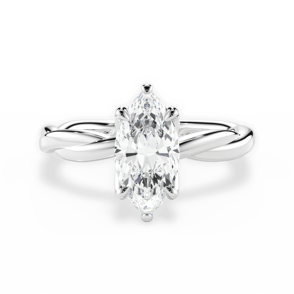 Bianca Marquise Cut Lab Grown Diamond Platinum Engagement Ring