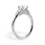 Cecilia Oval Cut Lab Grown Diamond 18Kt White Gold Engagement Ring - View 2