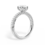 Kylie Oval Cut Lab Grown Diamond Platinum Engagement Ring - View 2