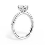 Elsie Oval Cut Lab Grown Diamond 14Kt White Gold Engagement Ring - View 3