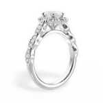Jane Oval Cut Lab Grown Diamond Platinum Engagement Ring - View 4