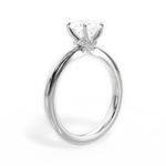 Cara Oval Cut Lab Grown Diamond 14Kt White Gold Engagement Ring - View 3