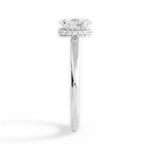 Brianna Oval Cut Lab Grown Diamond 14Kt White Gold Engagement Ring - View 3