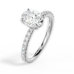 Elsie Oval Cut Lab Grown Diamond 14Kt White Gold Engagement Ring - View 4