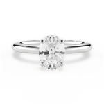 Cara Oval Cut Lab Grown Diamond Platinum Engagement Ring