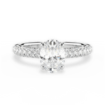 Kylie Oval Cut Lab Grown Diamond 14Kt White Gold Engagement Ring
